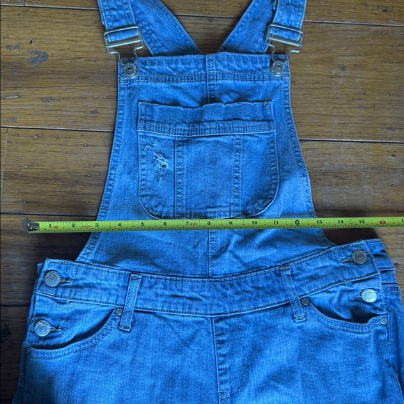 Blue Spice Denim Distressed Overalls - Picture 11 of 13